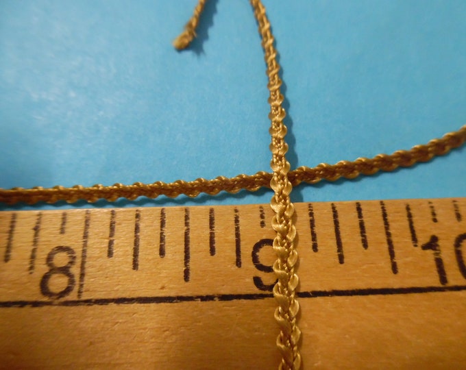 Imported Knobbly Braid~100% Rayon~2.5MM wide~Reef Gold~3 Yards~Doll Dress and Hat Trim!