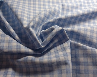 Mini Plaid Pima Cotton Lawn~Blue/White~18"x22"~Only Listing!