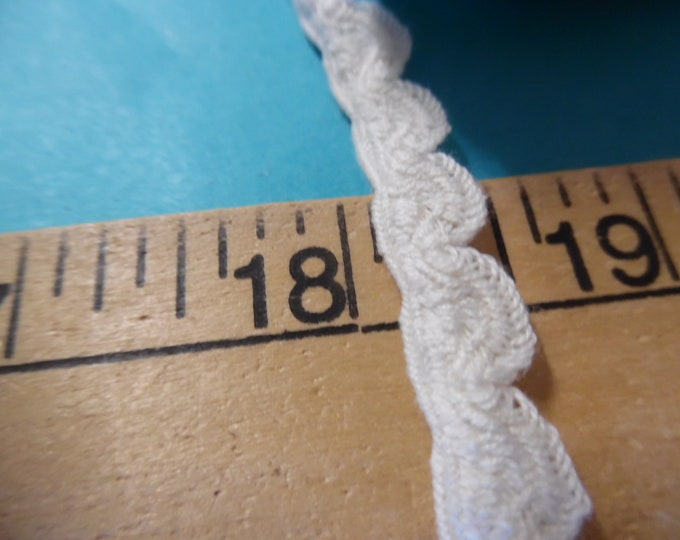 100% Cotton Shell Braid~Ivory~3/8"x 1 Yard~Doll Dress and Hat Trim!