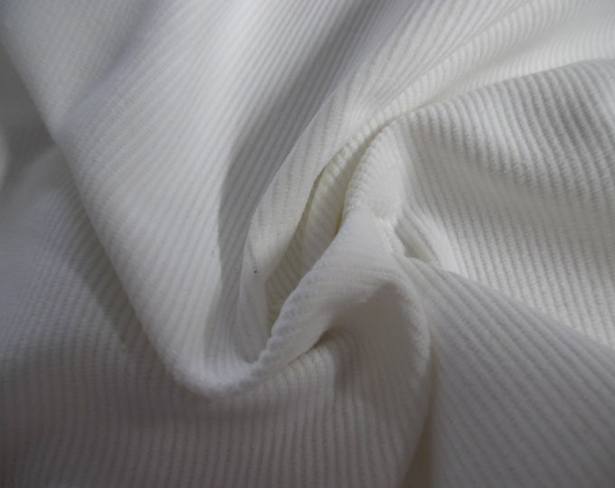 100% Cotton Pinwale Cord~White~13"x31"~Medium Weight Doll Fabric~Trunk Liner~Box Covers