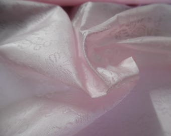 Silk Jacquard Organza~Pink~Semi Sheer~12"x22"~Crisp~Doll Fabric