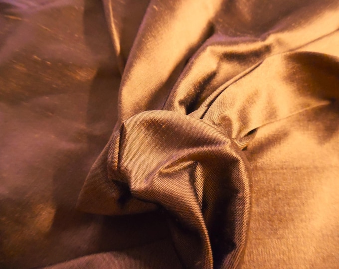 Silk Shantung Taffeta~Bronze Brown~9"x27"~Doll Fabric
