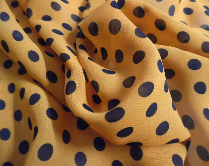 Polka Dot Chiffon~Black on Pumpkin~18"x31"~Halloween Costuming!