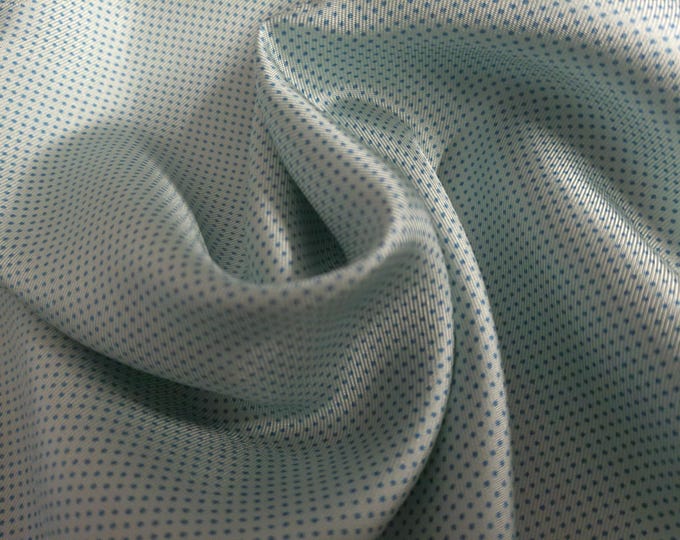 Twill Dress Silk Voile~Micro Pin Dots~Blue on Blue~Tissue Weight~12"x41"