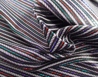 Stripe Metallic Brocade~Turkey~Multi Color~Rayon~10"x32"