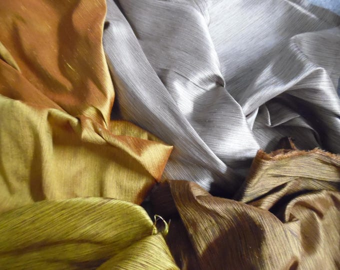 CLEARANCE! Silk Bundle B~Striated Taffeta~4 Colors~2/3YD Total
