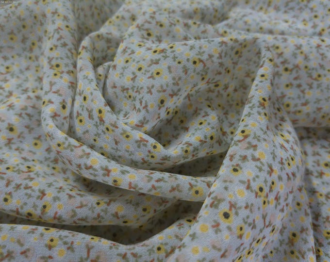 BASEMENT BARGAIN! 100% Nylon Chiffon~Multi Colored Ditzy Print~20"x60"~Semi Sheer
