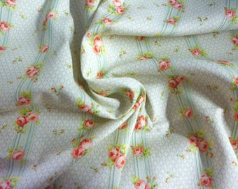 Japan Import~Yuwa Cotton~Rose Trellis~19"x22"~Urban Gardens
