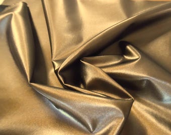 Faux Leather (Pleather)~Bronzy Brown~14"x19"~Thin/Soft/Stretchy~Doll Purses, Belts, and Accessories