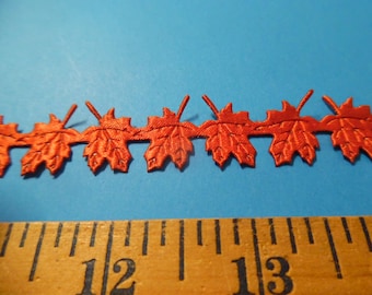 Novelty Maple Leaf Trim~Dark Orange~5/8"Wide~Can Be Cut For Appliques~BTY