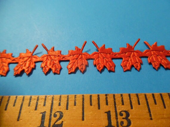Novelty Maple Leaf Trim~Dark Orange~5/8"Wide~Can Be Cut For Appliques~BTY