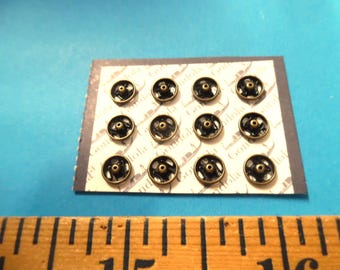 Small Size~Sew On Snaps For Doll Clothing~ANTIQUE BRONZE~12 Sets~6MM