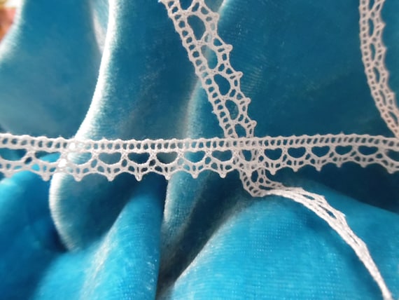 French Cotton Lace~3/8"~White~BY THE YARD~Doll Trim~Heirloom Sewing~Lace S