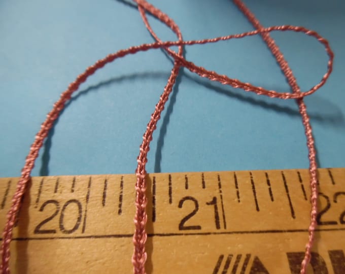 Imported Knobbly Braid~100% Rayon~2MM wide~Antique Rose~3 Yards~Doll Dress and Hat Trim!