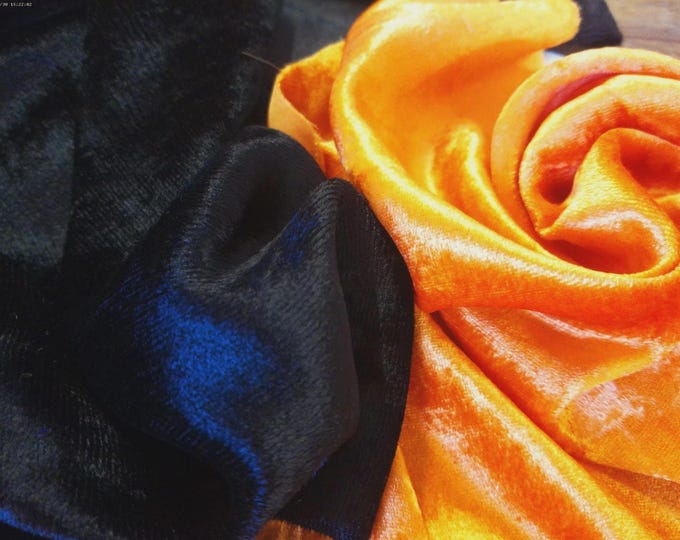 LAST ONE! Halloween Silk Velvet Combo For Costuming! Orange and Black