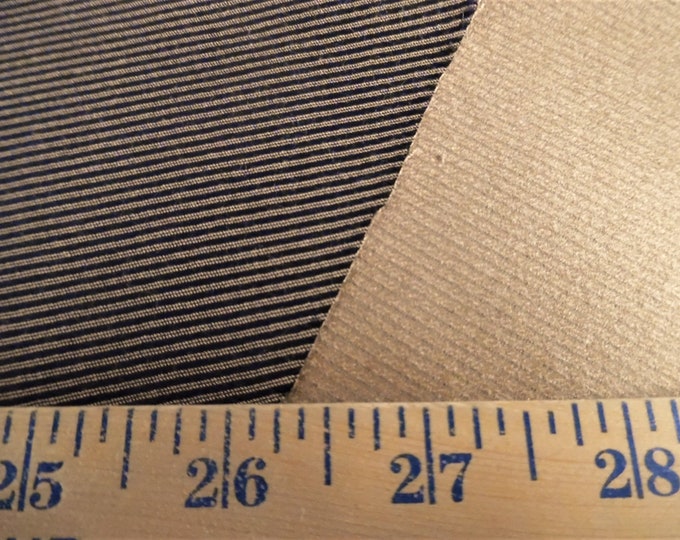 BASEMENT BARGAIN!  Double sided Cotton Flannel Suiting~Diagonal Pinstripes~Caramel/Brown~12"x60"~Doll Fabric