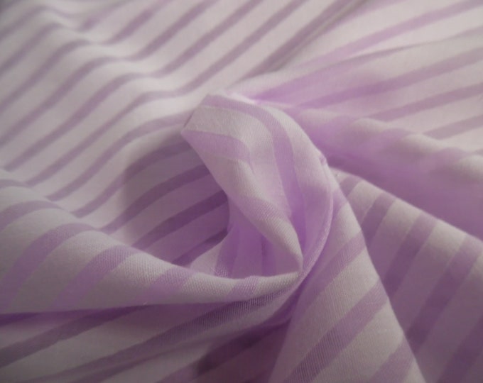 Diagonal Shadow Stripe Cotton Voile~Lavender~12"x60"~Doll Fabric