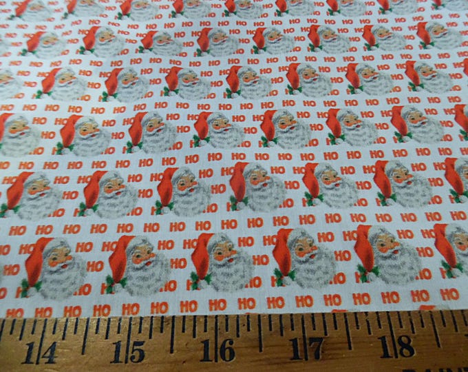 CHRISTMAS SPECIAL!  Custom Print Cotton Lawn~Miniature Santas~12"x27"