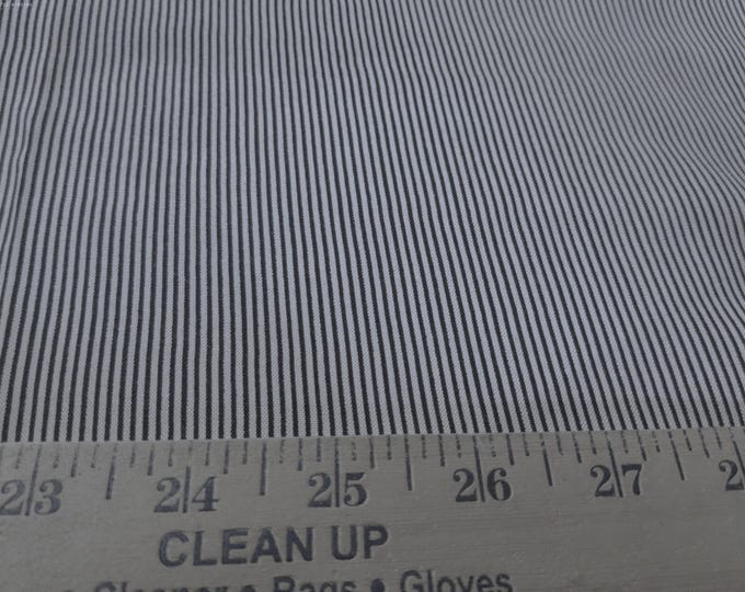 Micro Pin Stripe Voile~Black andWhite~18"x28"~Great Doll Fabric