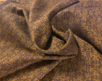 Cotton Suiting~Jacquard Weave~Umber/Gold/Coyote~12"x45"
