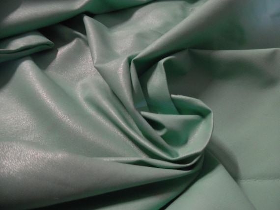 Faux Leather (Pleather)~Tiffany Green~12"x21"~Thin/Soft/Stretchy~Doll Purses, Belts, and Shoes