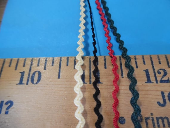 Micro Tiny Wave Braid (Rick Rack) Assortment~Four Colors~8 Yards~Miniatures