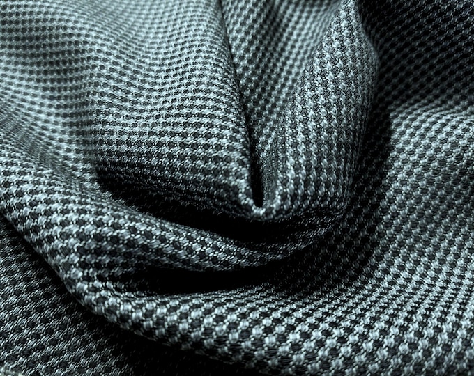 Summer Weight Novelty Weave Wool~Black/Slate/Off White~18"x31"~Light weight~Doll Fabric