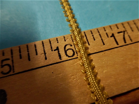Tiny Double Picot Edge Flat Braid~Antique Gold Color~3/16"~100% Rayon~By The Yard~Doll Trim