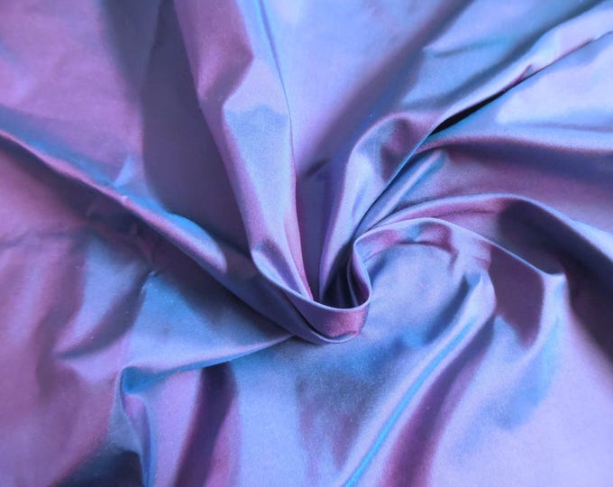 LAST PC! High End Silk Taffeta~Silk Shot of Lavender & Teal~9"x28"~Doll Fabric~Modern to Antique Dolls