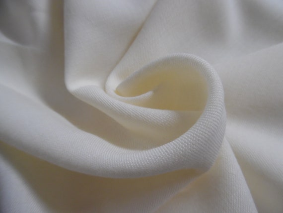 Imported From Switzerland~Cotton/Wool Challis~Cream~Light Weight~9"x28"~Doll Fabric