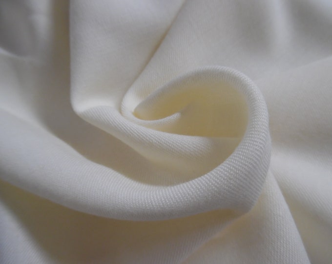 Imported From Switzerland~Cotton/Wool Challis~Cream~Light Weight~9"x28"~Doll Fabric