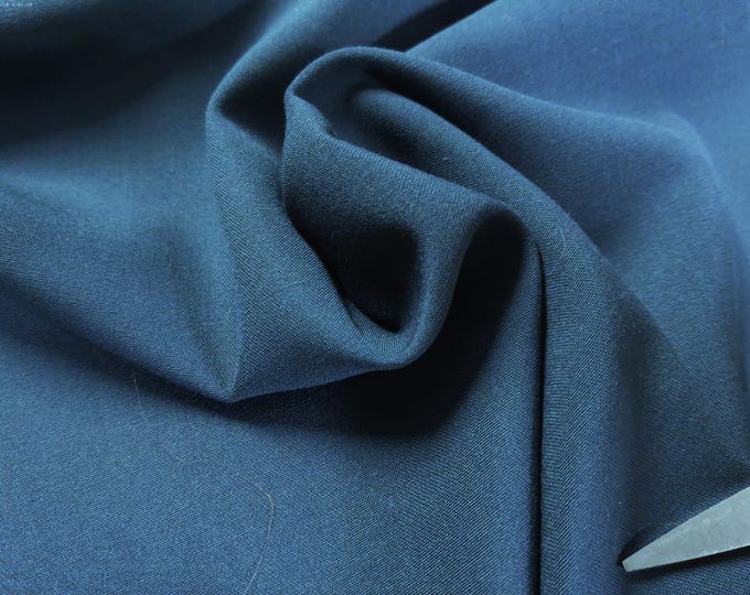 Summer Weight Italian Wool~Dark Blue Gray~12"x30"~Doll Fabric