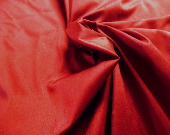 100% Silk Dupioni~Muted Pepper Red~9"x27"~Doll Fabric