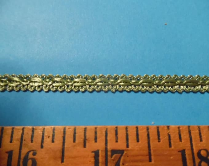 NEW SHIPMENT! Imported From Italy~ Passementerie Braid~Sage Green~100% Rayon~1/4"~Soft & Silky~BTY