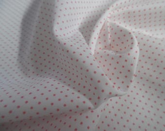 Sevenberry Cotton Poplin~Micro Pin Dots (Raspberry) on White~13"x45"~Japan~Last Listing!