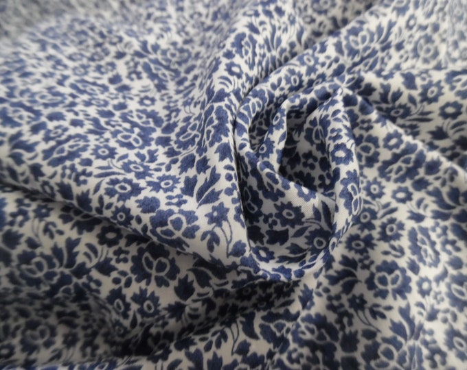 Liberty of London Tana Lawn~CARDAMON~Navy on White~12"x27"~Doll Fabric