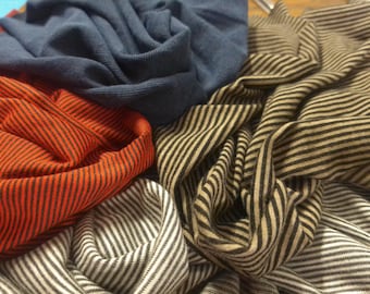 STASH BUILDER!  Micro Stripe Tissue Jersey Assortment~Four Colors~Great for Socks & Miniatures