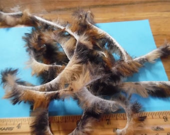 Minky Faux Fur Trim Strips~Shades of Brown~5/8"x Three Yards~Doll Coat, Cape and Hat Trim!