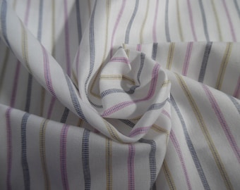 CLEARANCE! Stripe Pima Cotton~Multi Colors on White~18"x46"~Great Doll Fabric