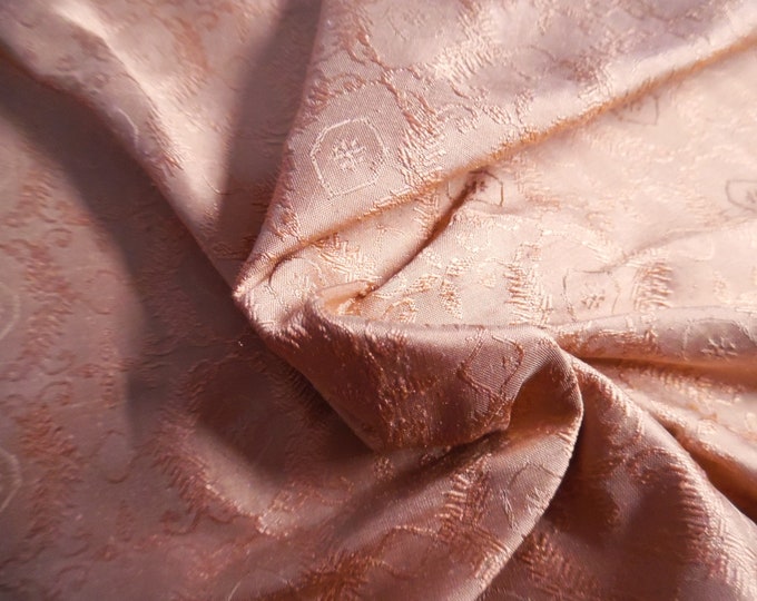 NEW ARRIVAL! Silk Jacquard Damask~Shades of Peach~Reversible~12"x27"