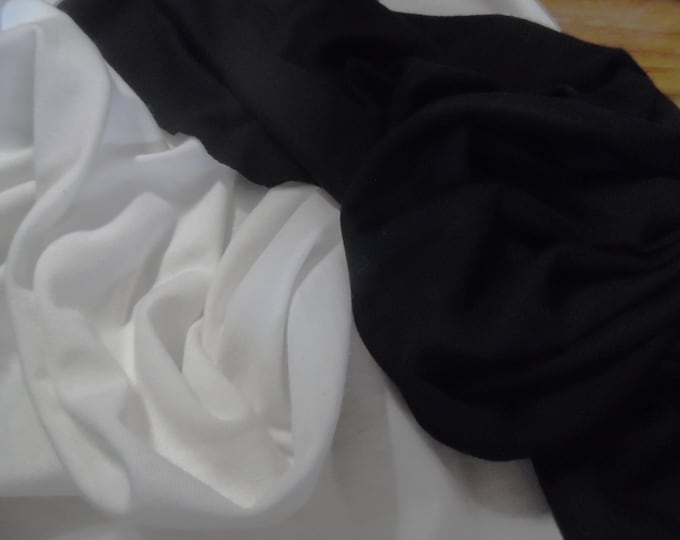 Tissue Jersey Combo~Black/White~Cotton~Great 4 stockings, socks, leggings, ect.