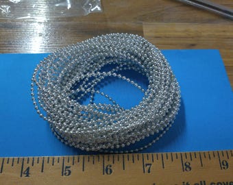 Siliver Metallic Beading Chain~Sew On~2MM~10 Yards