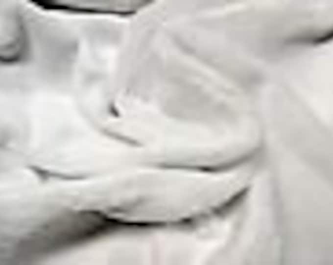 Soft Silky Minky Faux Fur~White~1/8"Pile~12"x30"~Coats~Capes~Hats~Muffs~Trim