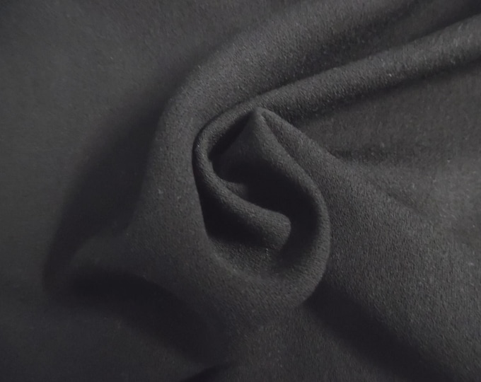 BASEMENT BARGAIN! Rayon Crepe Suiting~Jet Black~24"x264