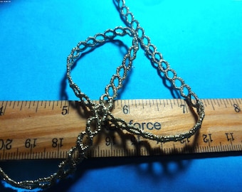 Metallic Antique Gold Chain Braid~1/4" Wide~BTY