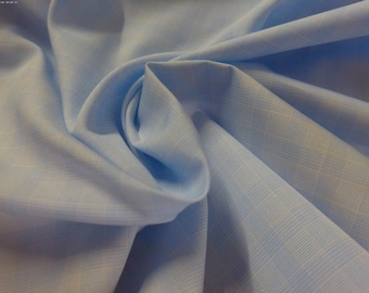 REDUCED! Small Plaid~Blue/White~Pima Cotton Poplin~Lt.Weight~18"x30"~Great Doll Fabric