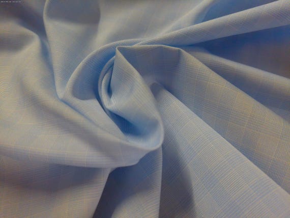 Small Plaid~Blue/White~Pima Cotton Poplin~Lt.Weight~18"x30"~Great Doll Fabric