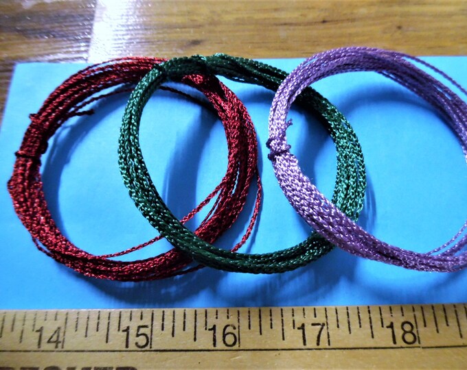 Wired 1MM Braid~3 Colors~12 Yards~Doll Dress and Hat Trim!