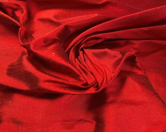 High End 100% Silk Dupioni~Scarlett Red~9"x27"~Doll Fabric
