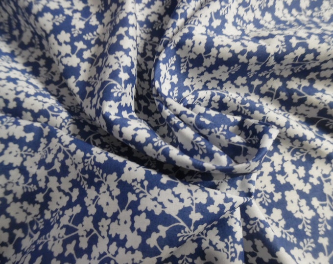 Liberty of London Tana Cotton Lawn~FERGUSON~Lapis Blue/White~12"x27"~Doll Fabric